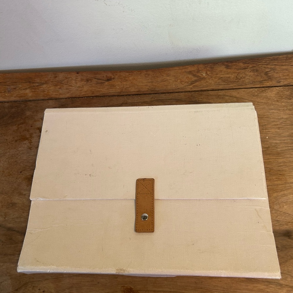 Cream Canvas Document Holder